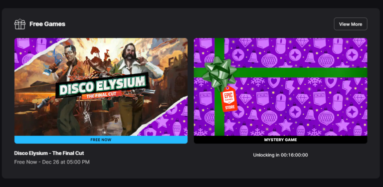 Epic Games Store Gifts Disco Elysium: The Final Cut for Free This Christmas