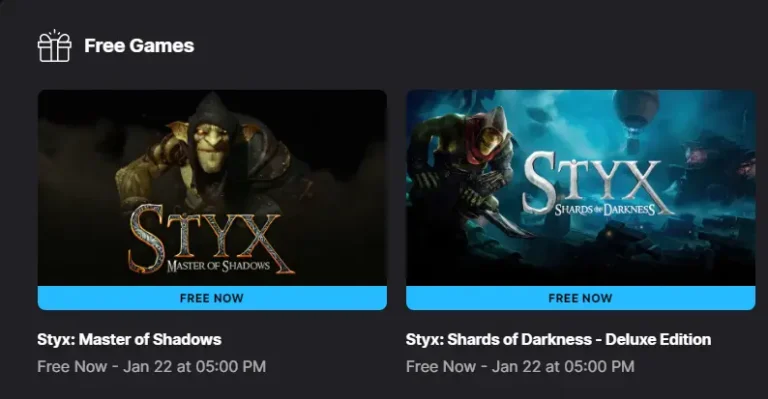 Styx Duology Free on Epic Games Until January 22