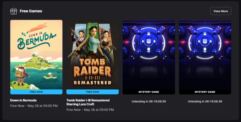 Epic Games Store Offers Tomb Raider I-III Remastered and Down in Bermuda for Free This Week
