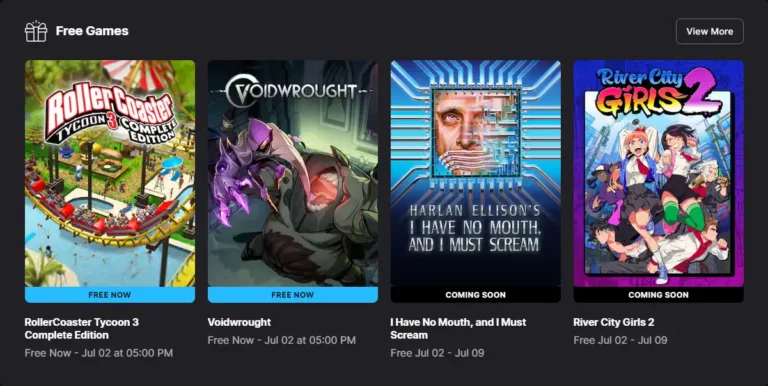 Epic Games Store This Week: RollerCoaster & Voidwrought Are Free