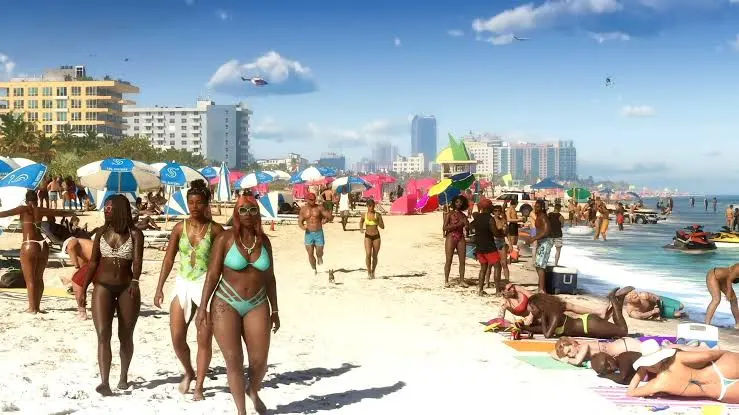 GTA 6 Leak Shows Packed Beach Crowds Matching 2022 Trailer Promise